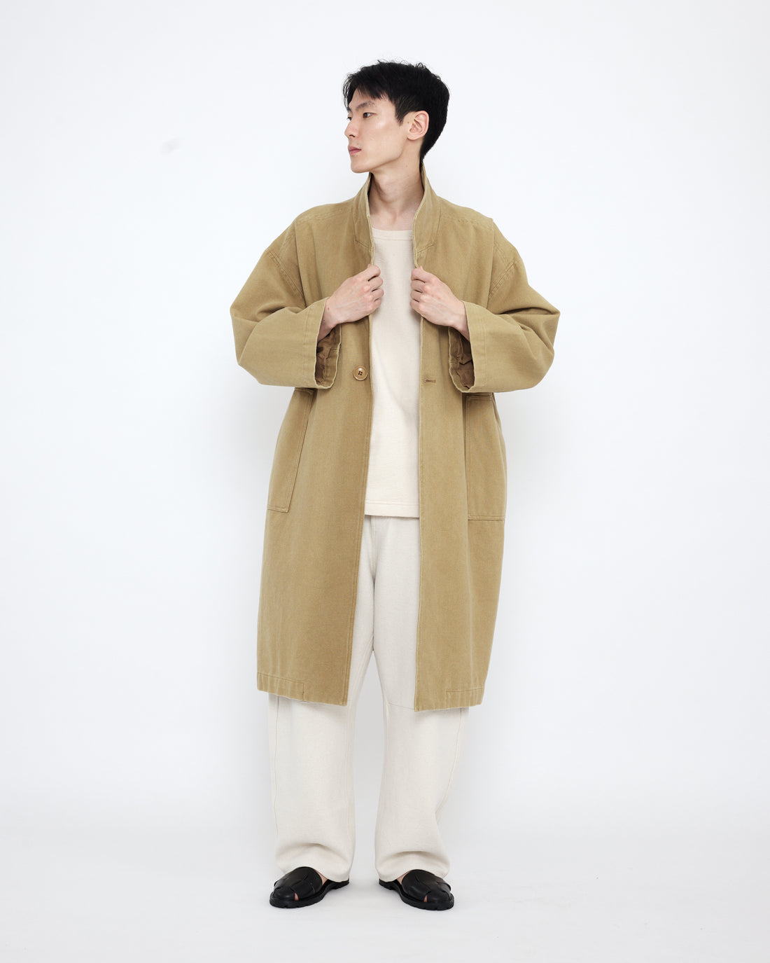 Spring Lapel Coat - SS25 - Washed Kelp