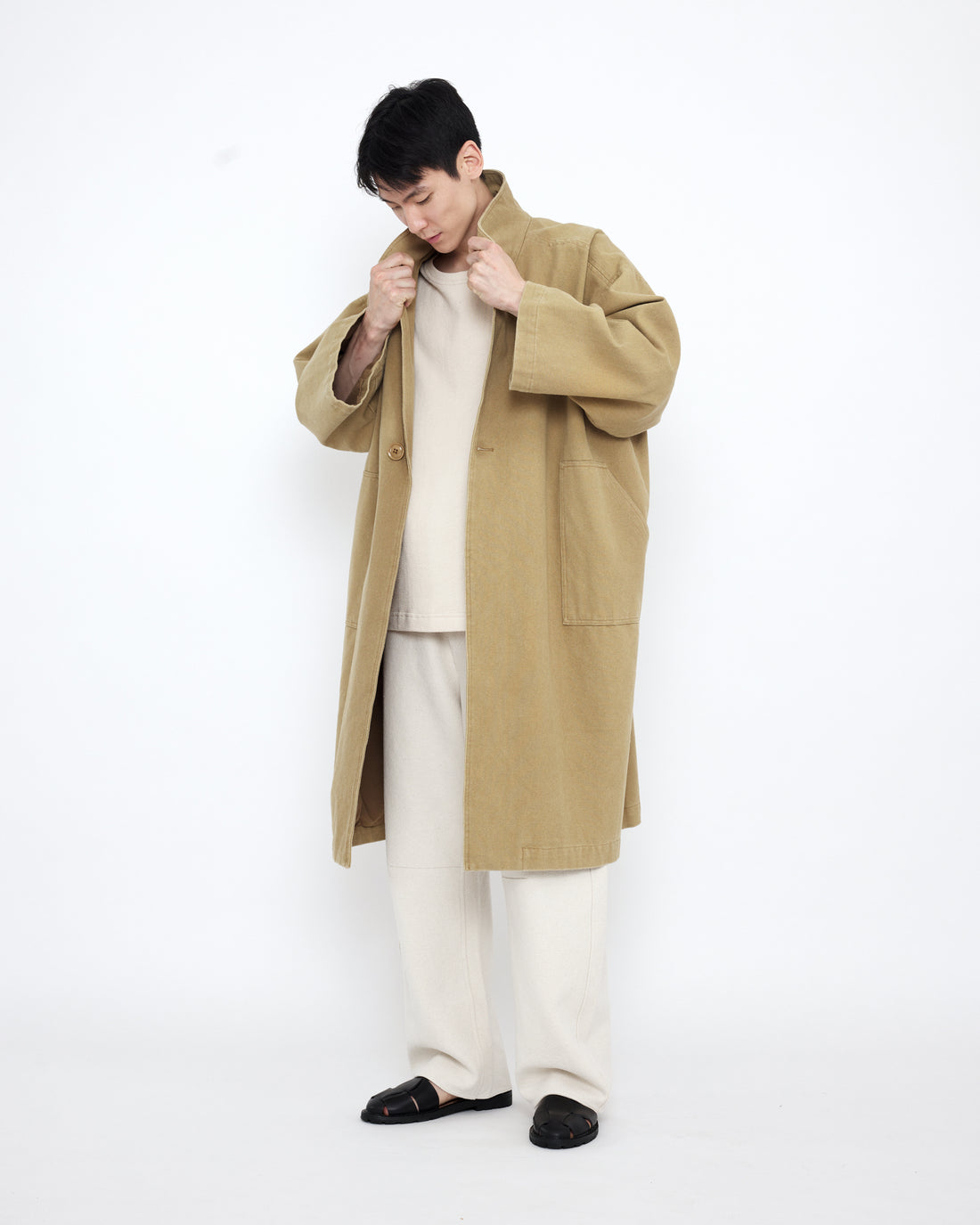 Spring Lapel Coat - SS25 - Washed Kelp