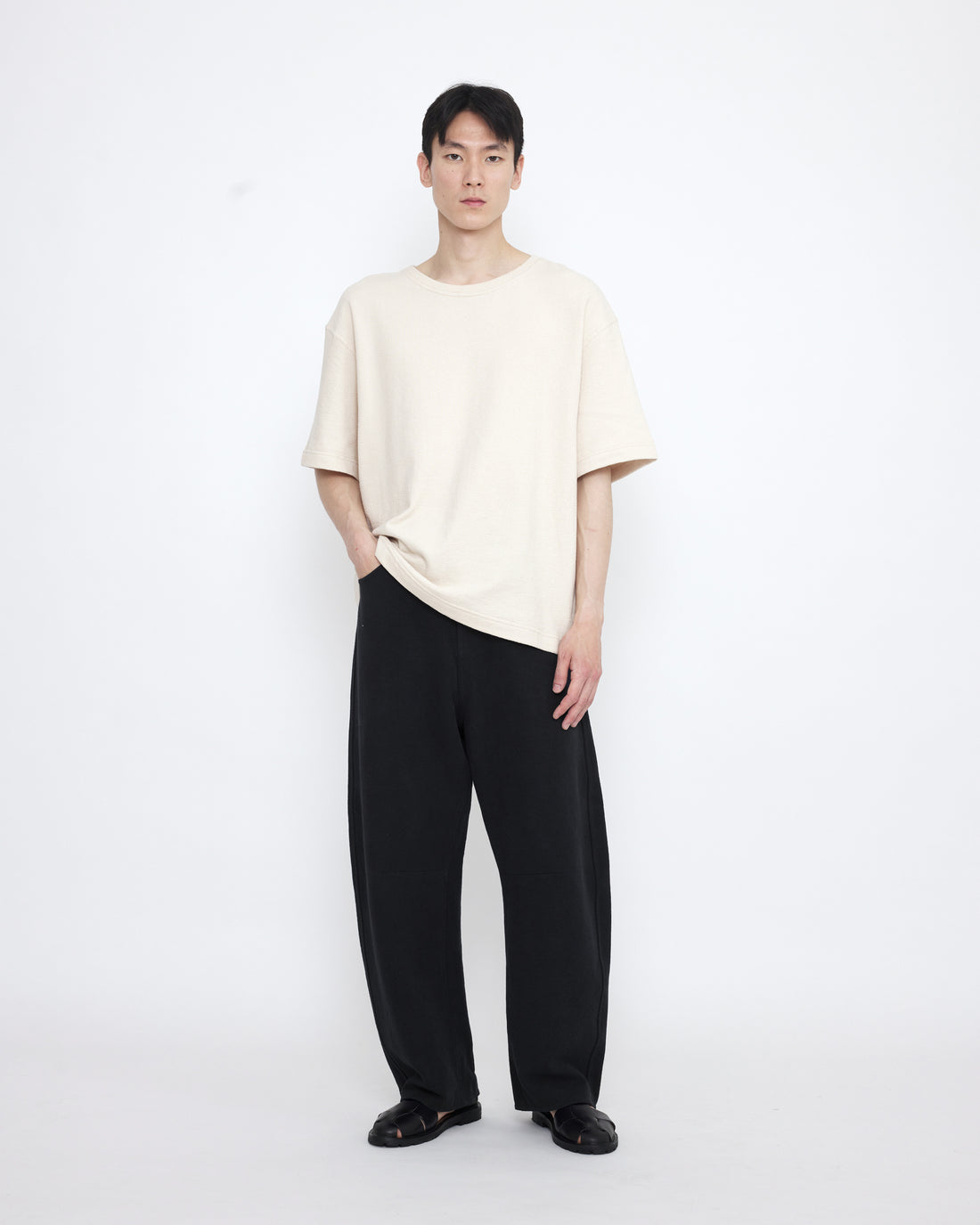 Relaxed Curve Legged Trouser - SS25 - Black