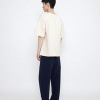 Relaxed Curve Legged Trouser - SS25 - Navy