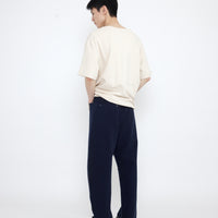 Relaxed Curve Legged Trouser - SS25 - Navy