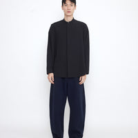 Mandarin Cocoon Dress Shirt - SS25 - Black