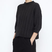 Mid-Poet Mockneck Sweater - SS25 - Charcoal