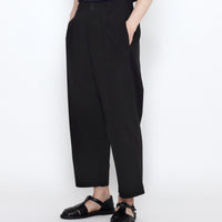 Elastic Dropped Crotch Trouser - SS25 - Black