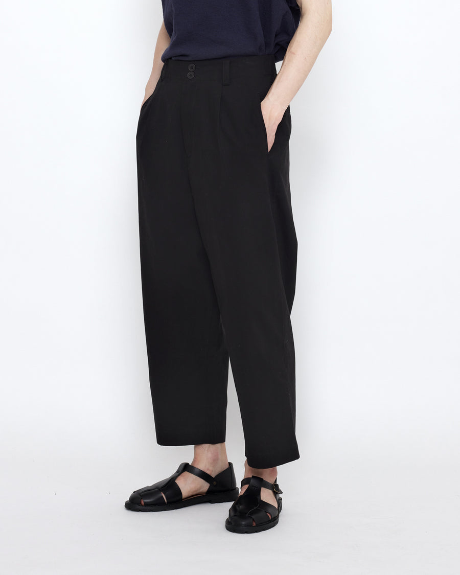 Elastic Dropped Crotch Trouser - SS25 - Black