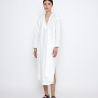 V-Neck Cocoon Midi Dress - SS25 - Off-White