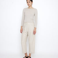 Longsleeves Ribbed Fine Knit - SS25 - Sand Beige