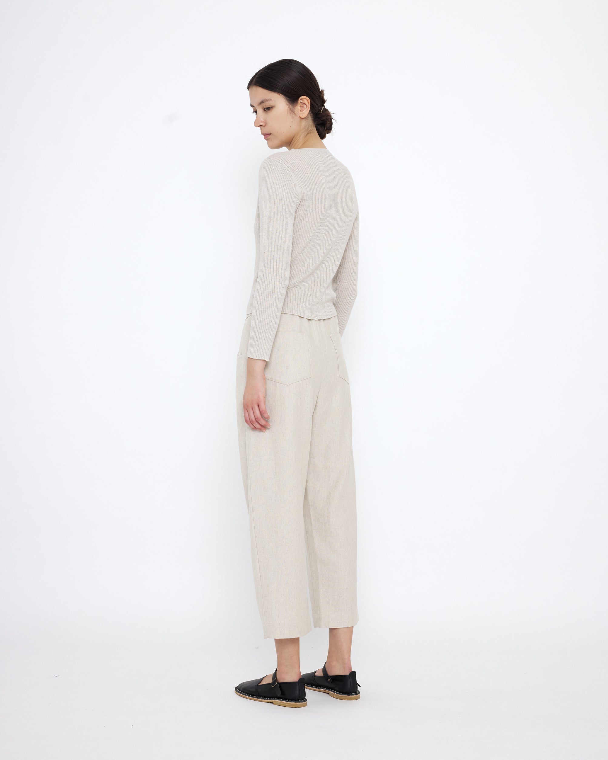 Longsleeves Ribbed Fine Knit - SS25 - Sand Beige