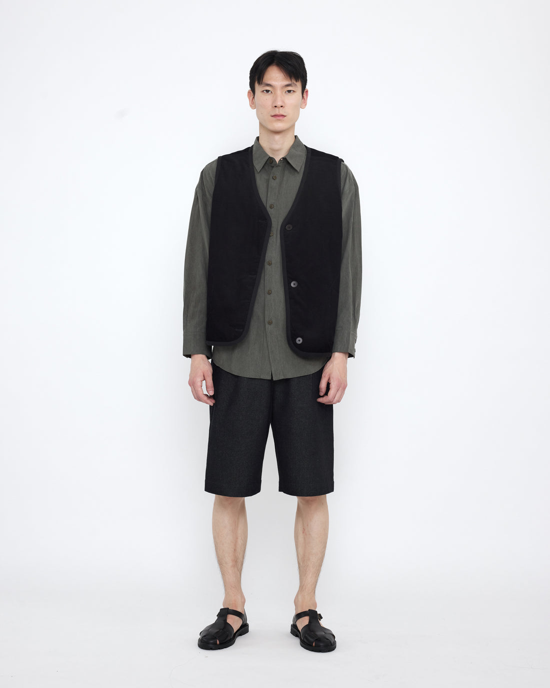 Reversible Quilted Vest - SS25 - Black