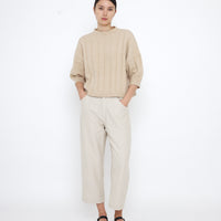 Mid-Poet Mockneck Sweater - SS25 - Wheat