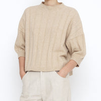 Mid-Poet Mockneck Sweater - SS25 - Wheat