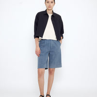 Signature 3/4 Cropped Shirt Jacket - Textured Edition - Textured Black