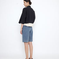 Signature 3/4 Cropped Shirt Jacket - Textured Edition - Textured Black