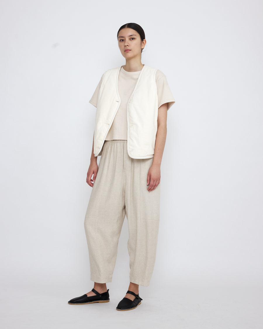Reversible Quilted Vest - SS25 - Antique White
