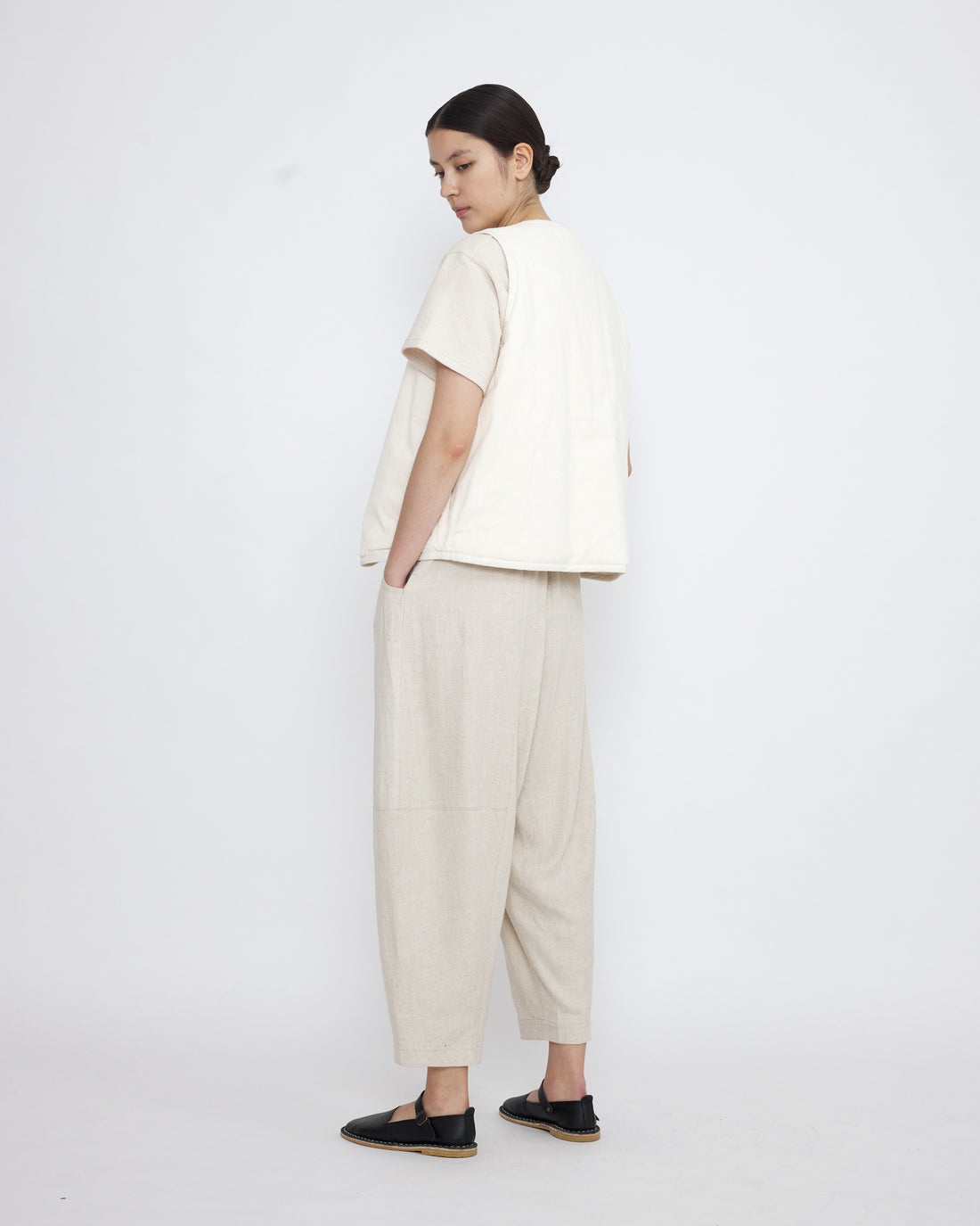 Reversible Quilted Vest - SS25 - Antique White