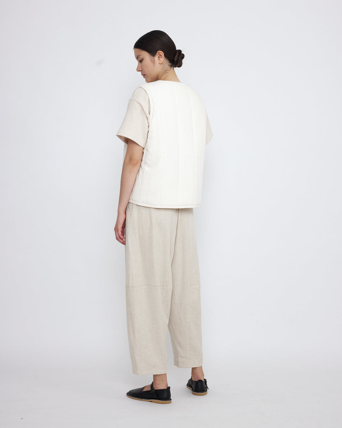 Reversible Quilted Vest - SS25 - Antique White