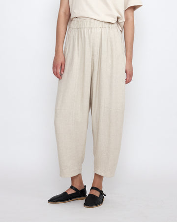 Elastic Panel Barrel Trouser - Summer Edition - SS25 - Oatmeal