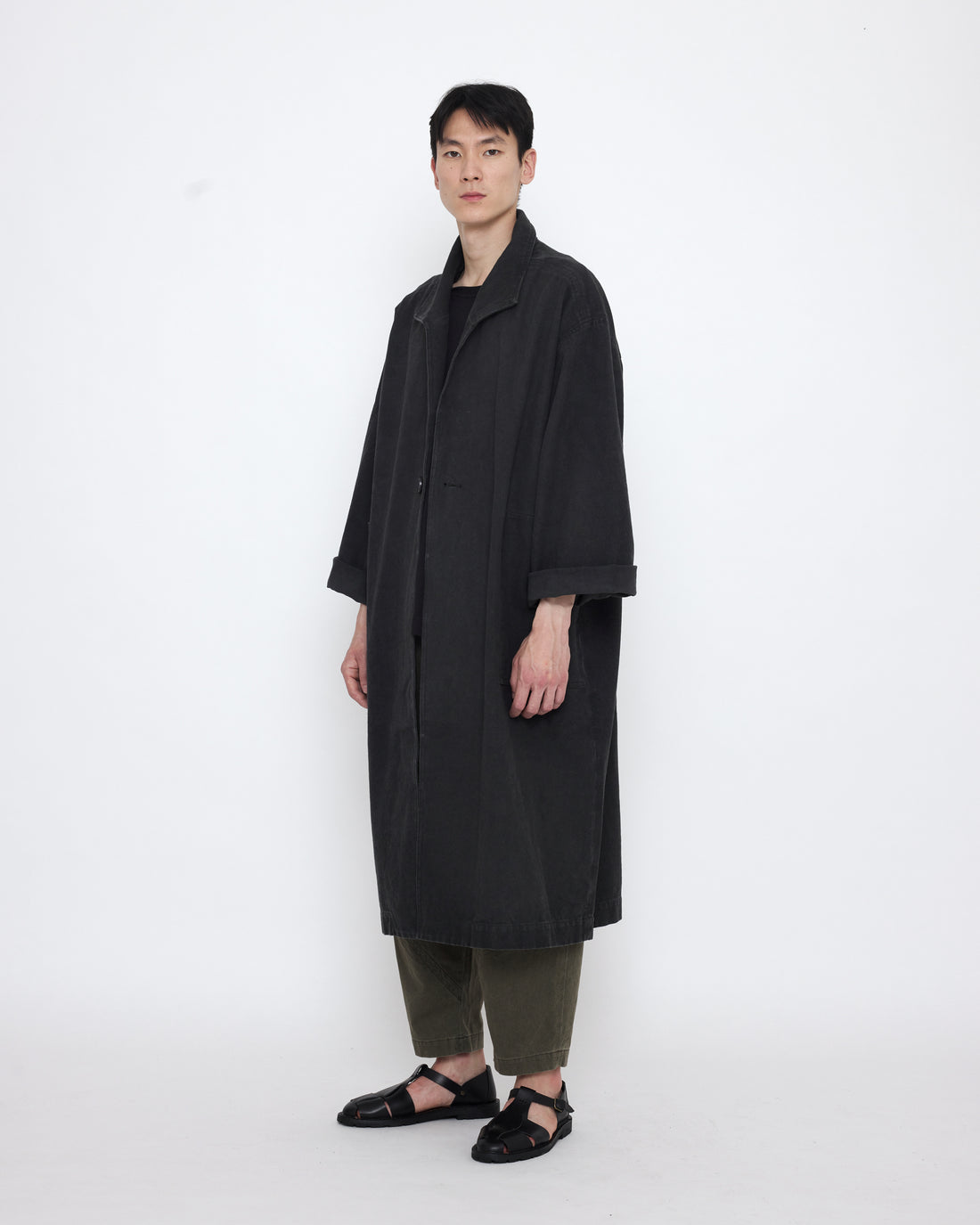 Spring Lapel Coat - SS25 - Washed Black