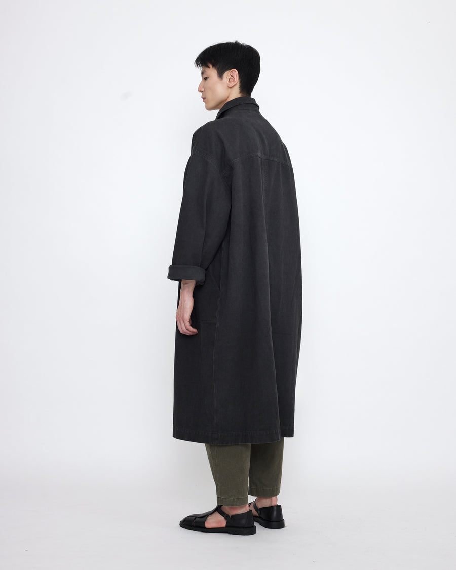 Spring Lapel Coat - SS25 - Washed Black