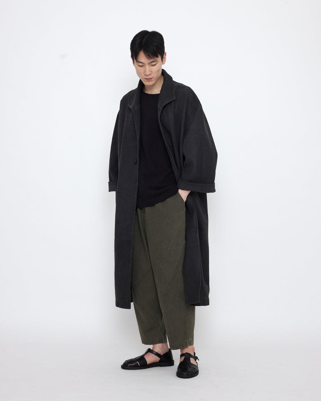 Spring Lapel Coat - SS25 - Washed Black