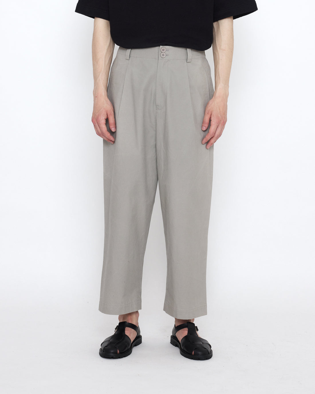 Elastic Dropped Crotch Trouser - SS25 - Gray