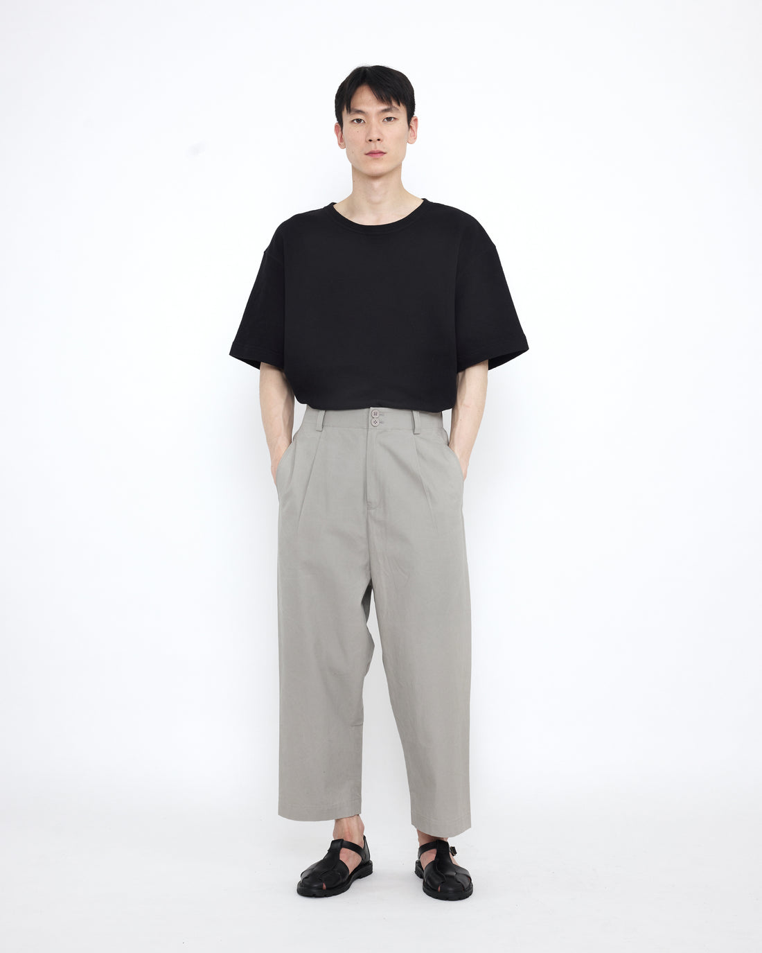 Elastic Dropped Crotch Trouser - SS25 - Gray