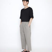 Elastic Dropped Crotch Trouser - SS25 - Gray