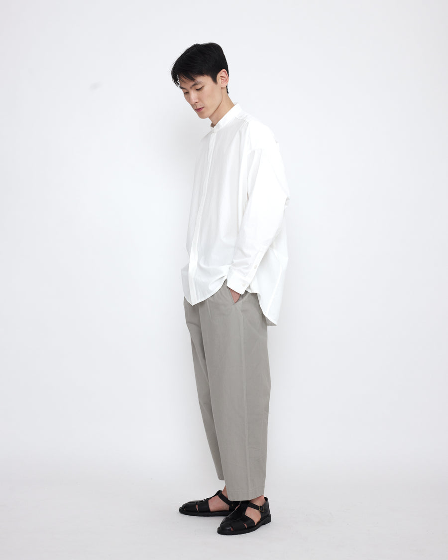 Mandarin Cocoon Dress Shirt - SS25 - Off-White