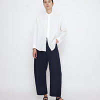 Mandarin Cocoon Dress Shirt - SS25 - Off-White