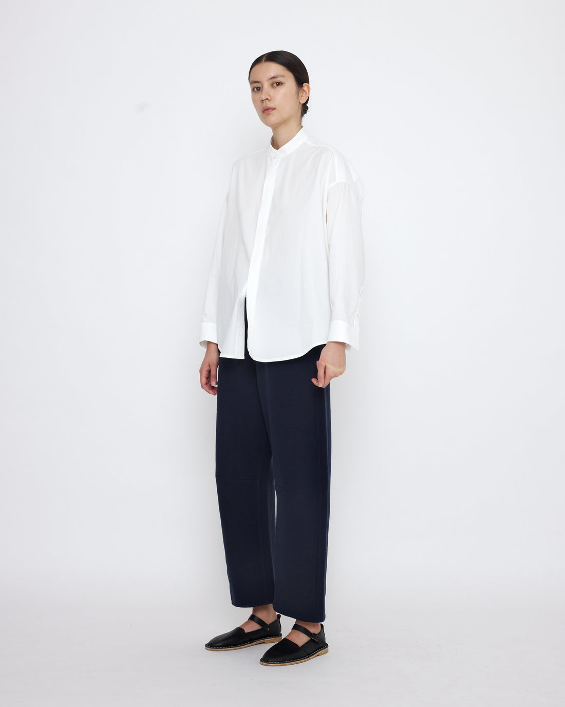 Mandarin Cocoon Dress Shirt - SS25 - Off-White