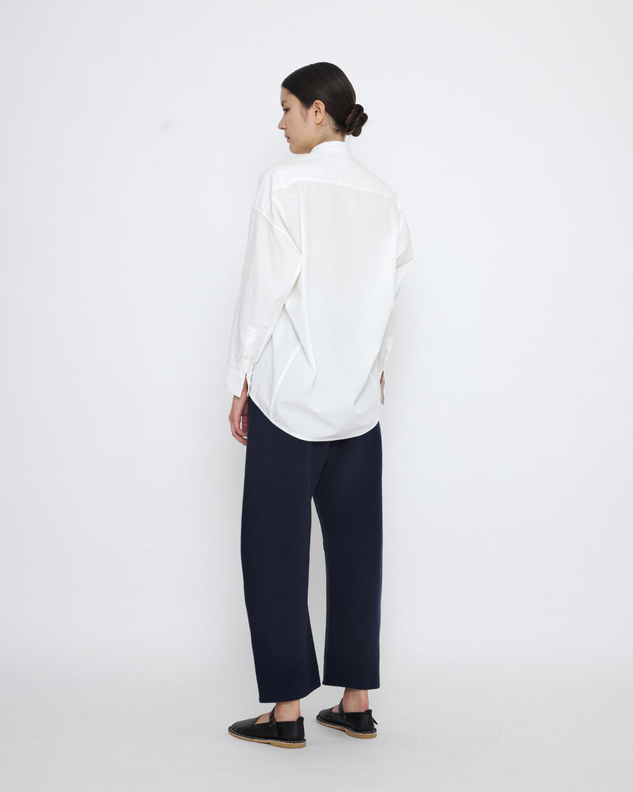 Mandarin Cocoon Dress Shirt - SS25 - Off-White