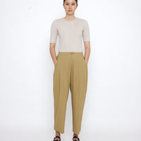 Mid-Sleeves Ribbed Fine Knit - SS25 - Sand Beige