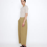 Mid-Sleeves Ribbed Fine Knit - SS25 - Sand Beige