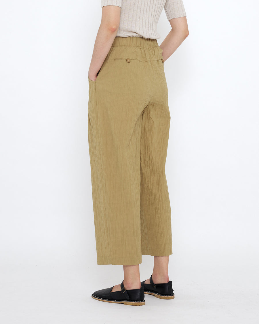 Signature Pleated Trouser - Textured Edition - Textured Dijon