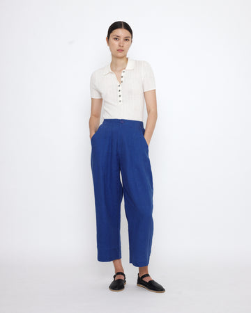 Collared Ribbed Fine Knit - SS25 - White