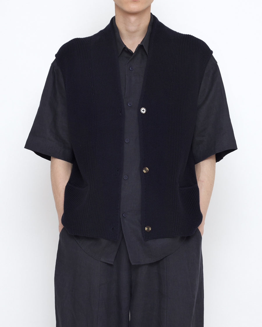 Vest Cardigan - SS25 - Navy