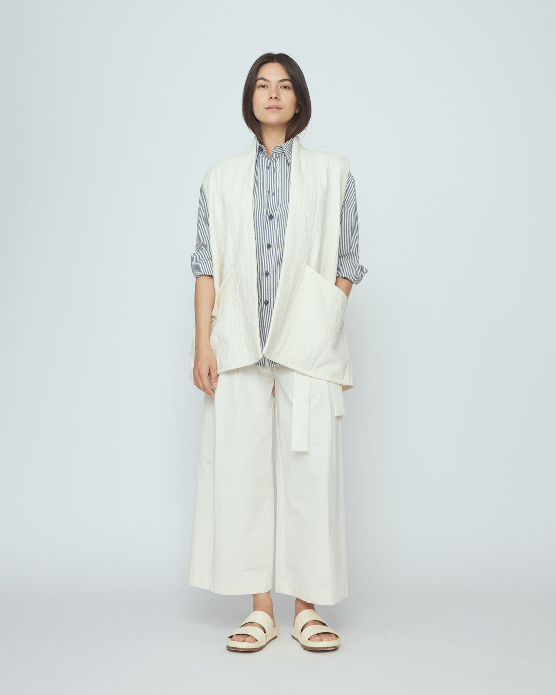 Reversible Vest - SS26 - Bone White