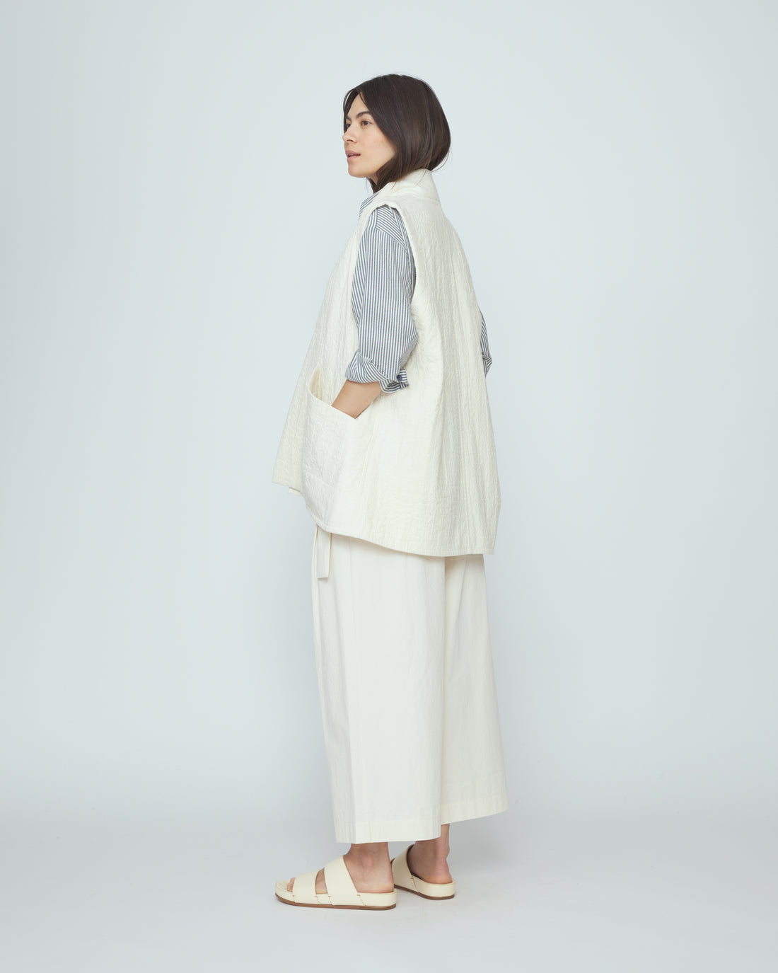 Reversible Vest - SS26 - Bone White