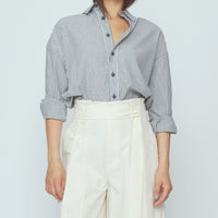 Paper-Bag Pleated Trouser - SS26 - Rice White