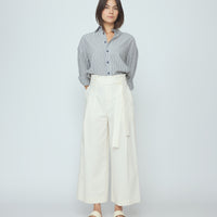 Paper-Bag Pleated Trouser - SS26 - Rice White