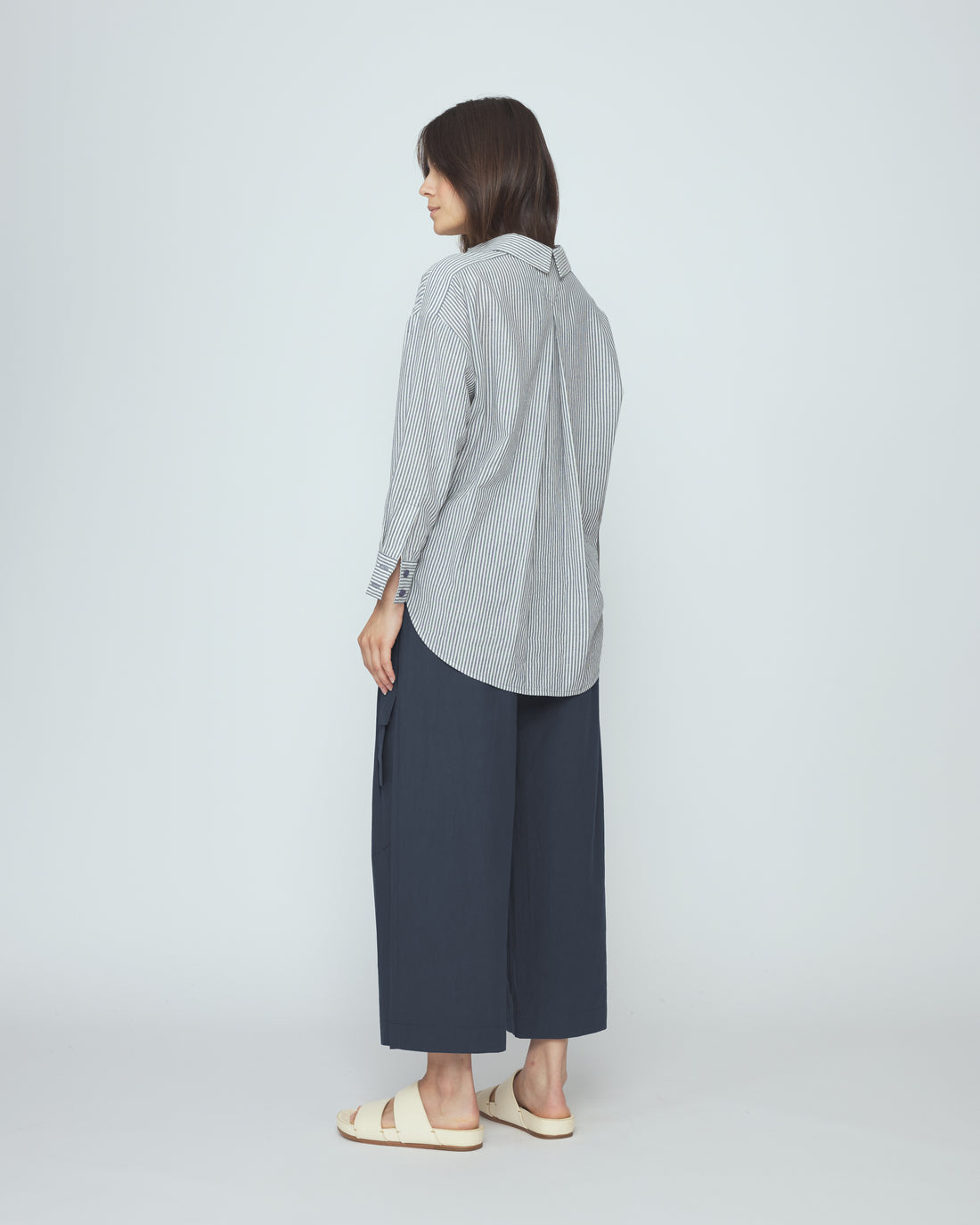 Striped Dolman Shirt - SS26 - Navy Stripes