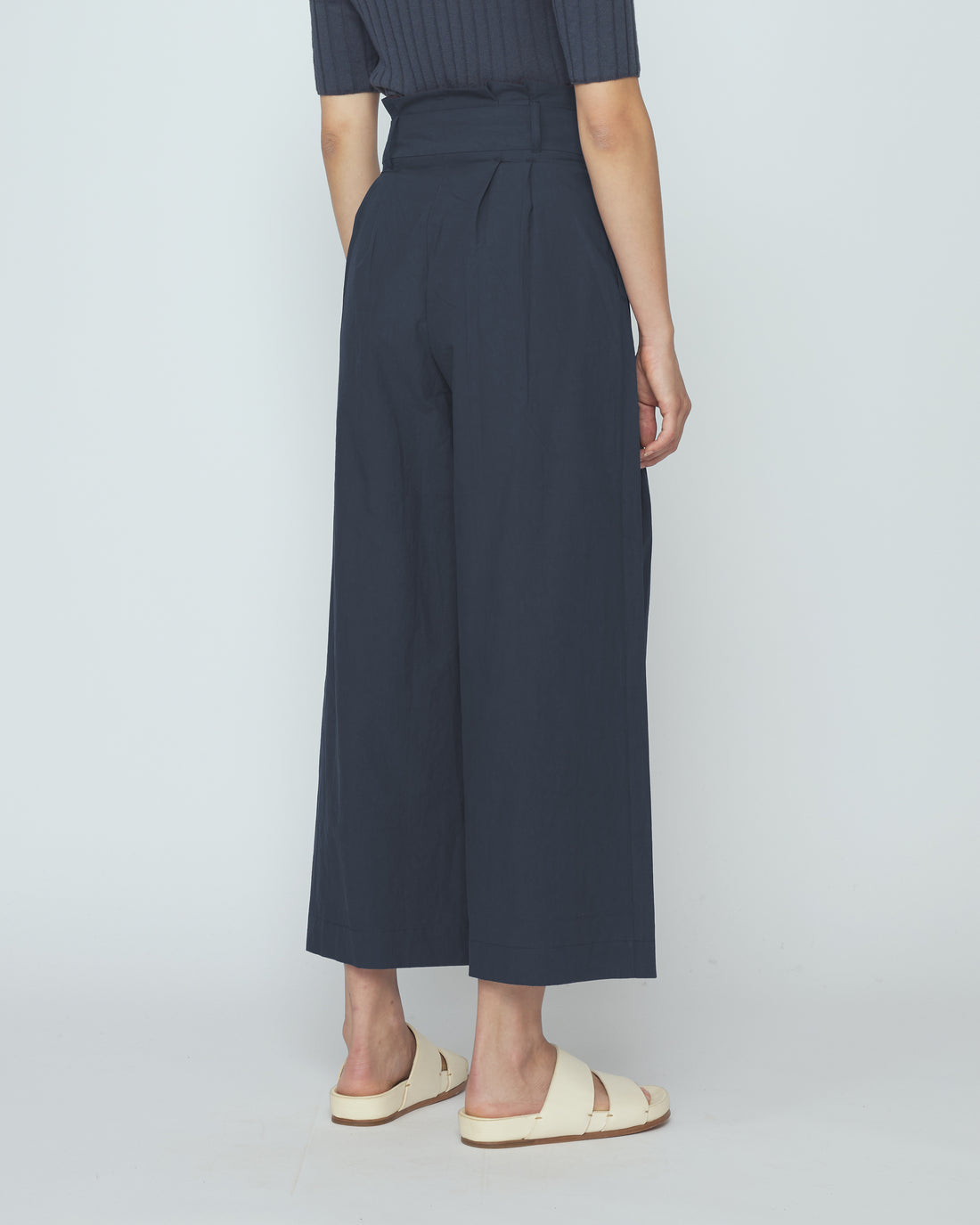Paper-Bag Pleated Trouser - SS26 - Navy