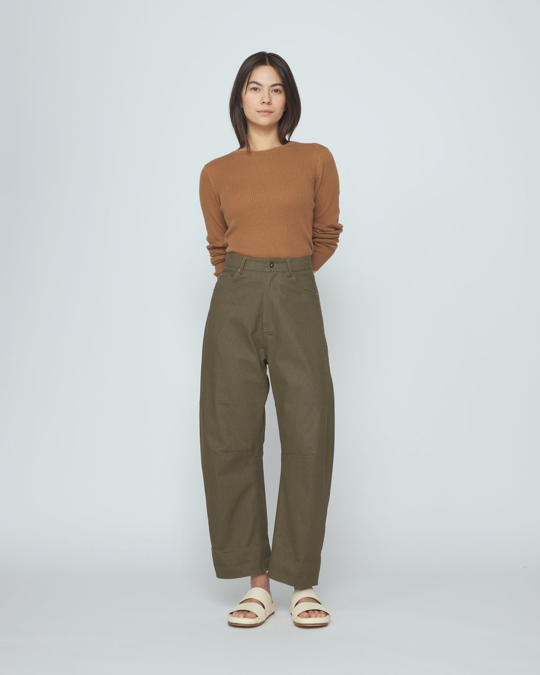 Curve Legged Work Trouser - SS26 - Olive Green