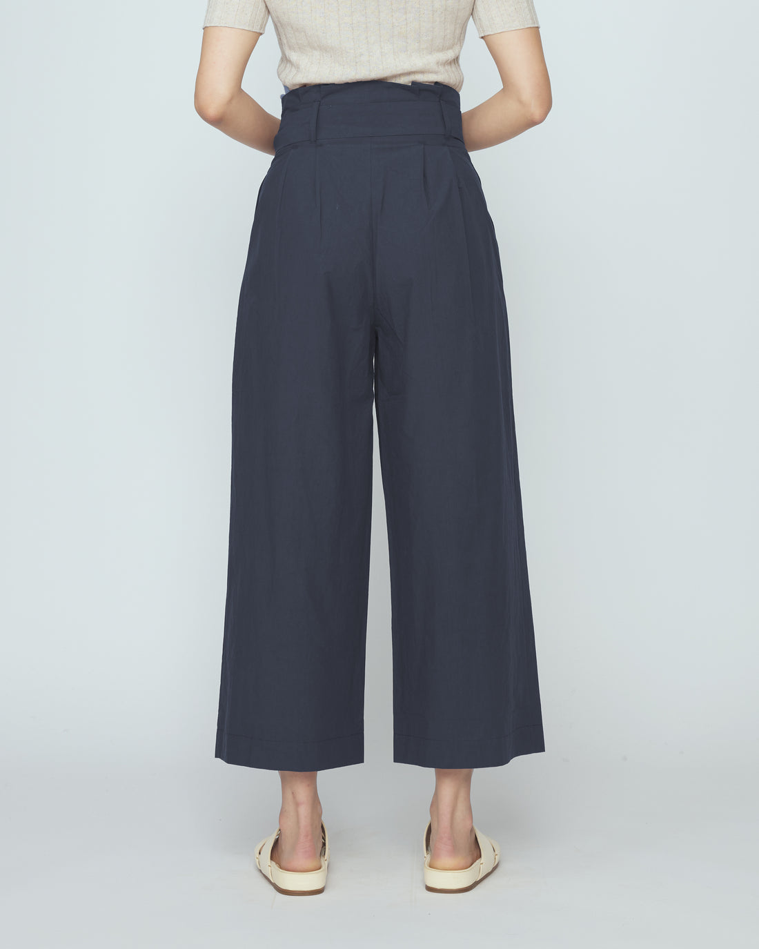 Paper-Bag Pleated Trouser - SS26 - Navy