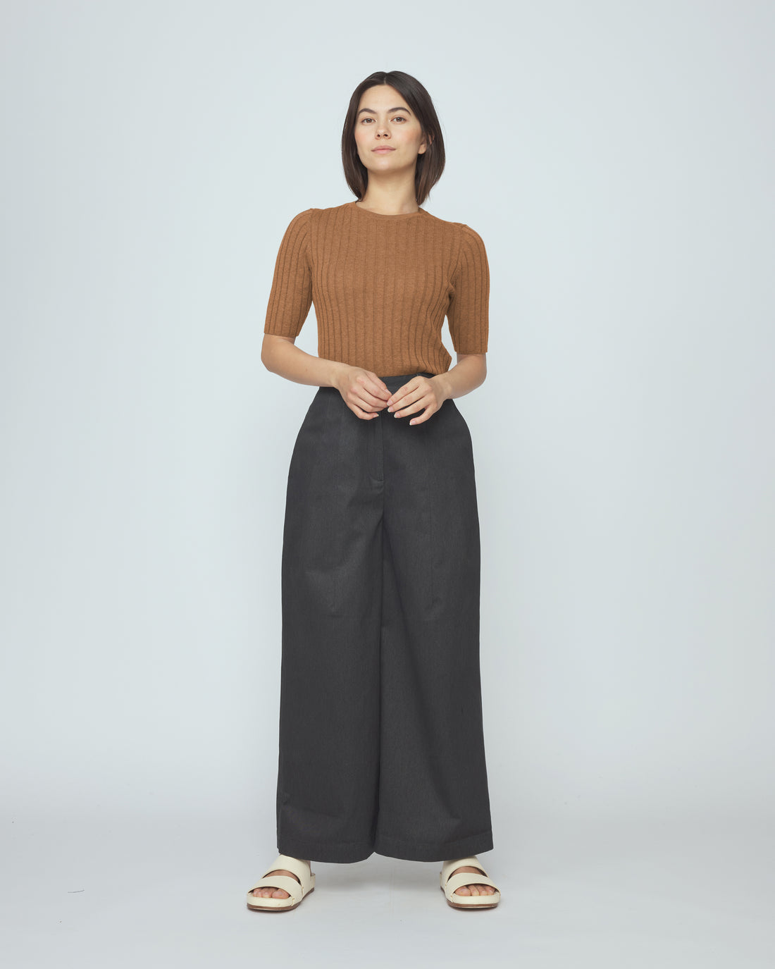 Ribbed Short Sleeves - SS26 - Rust