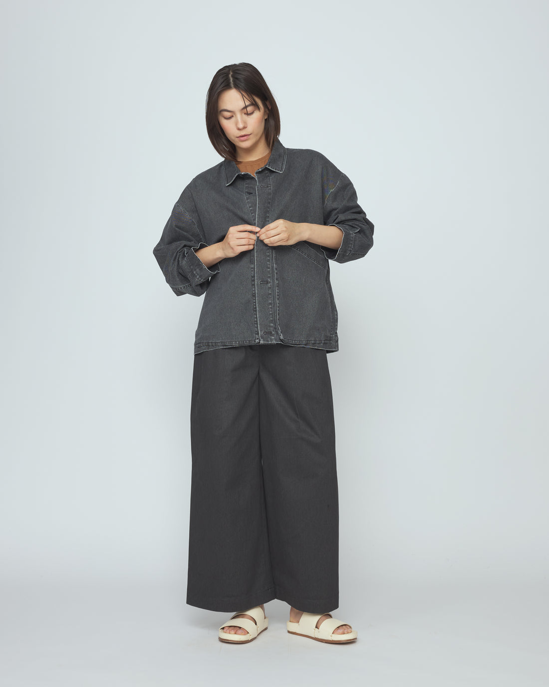 Signature Panel Pockets Jacket - Spring Edition - Washed Black