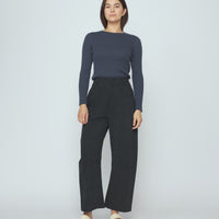 Tailored Curve Legged Trouser - SS26 - Charcoal Black