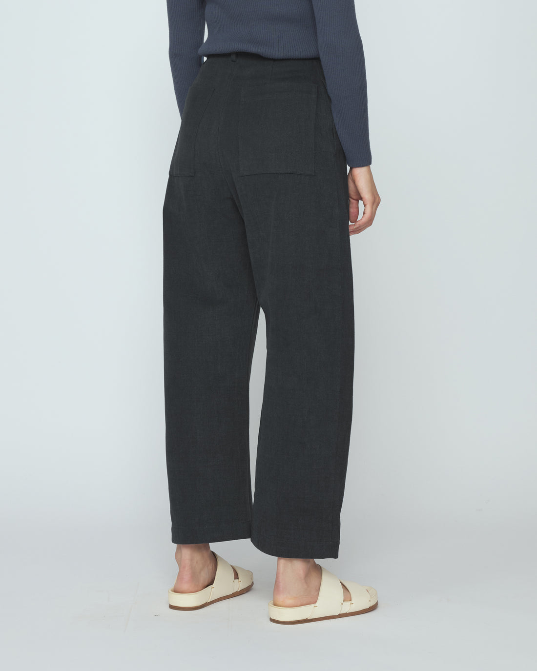 Tailored Curve Legged Trouser - SS26 - Charcoal Black