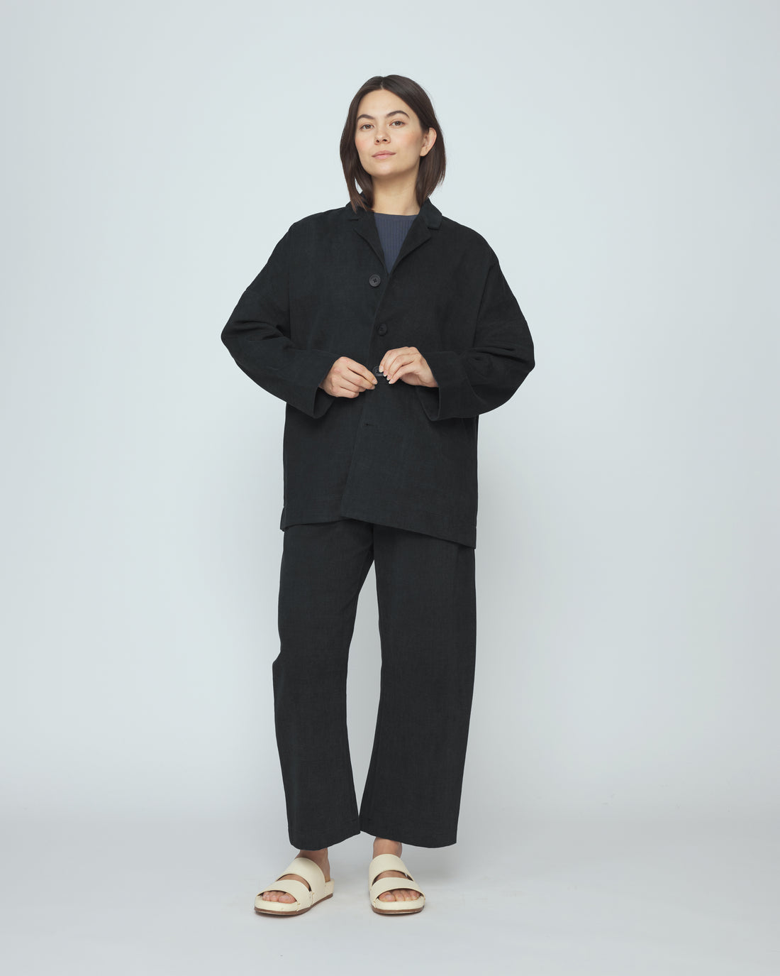 Oversized Blazer - SS26 - Charcoal Black