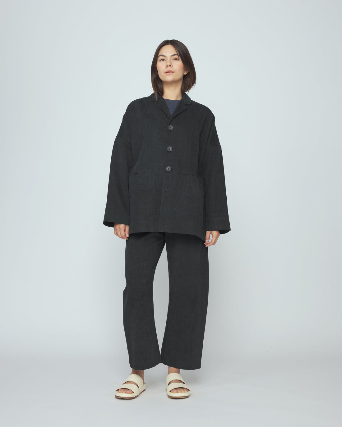 Oversized Blazer - SS26 - Charcoal Black